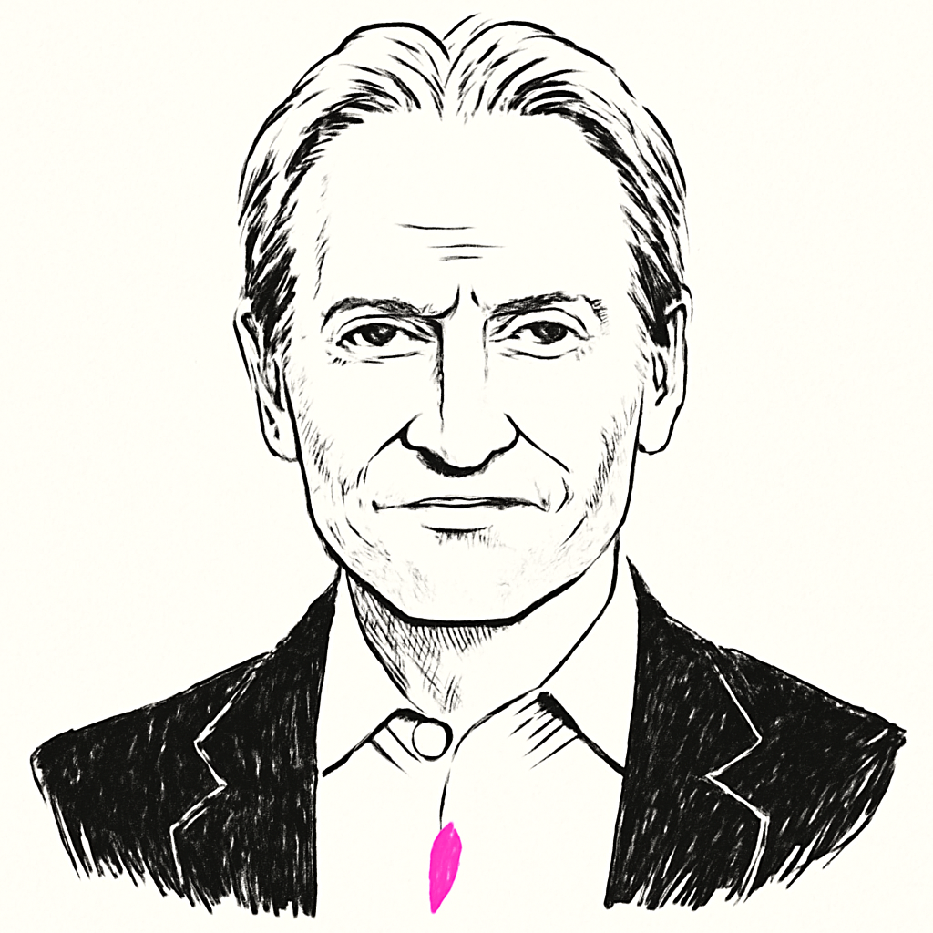 Drawn portrait of David Schmaier