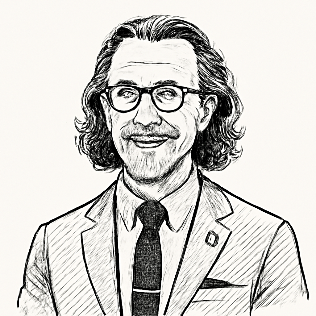 Drawn portrait of Patrick Stokes