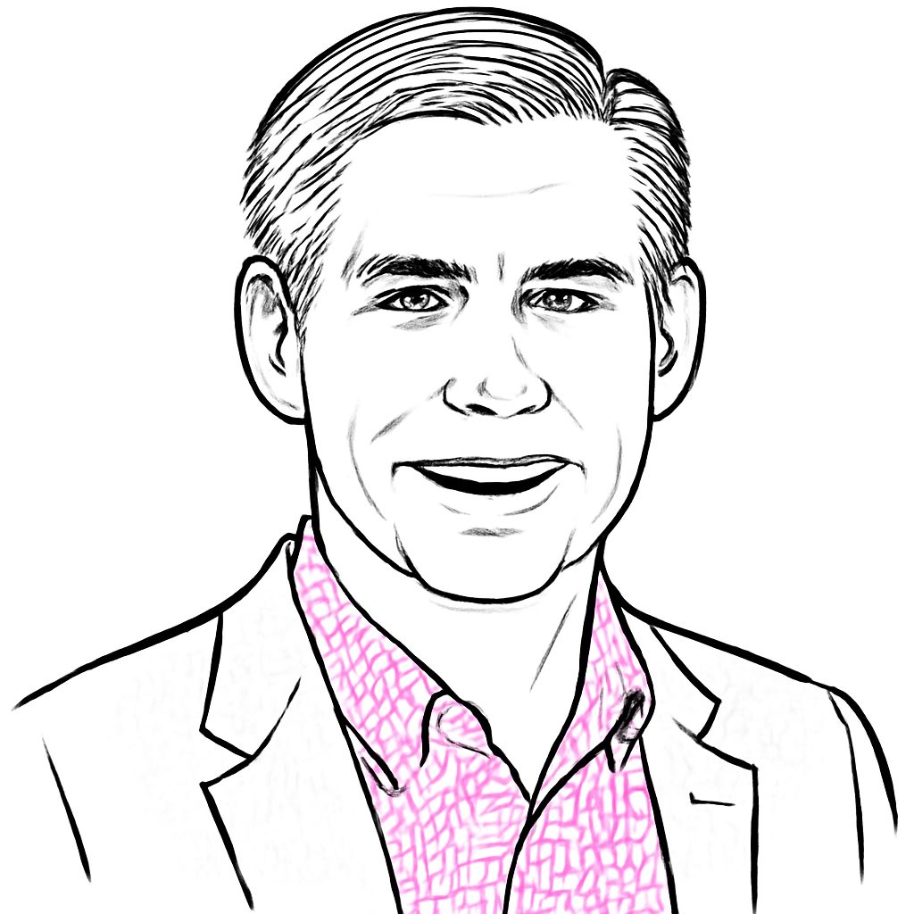 Drawn portrait of Brandon Ehrhart