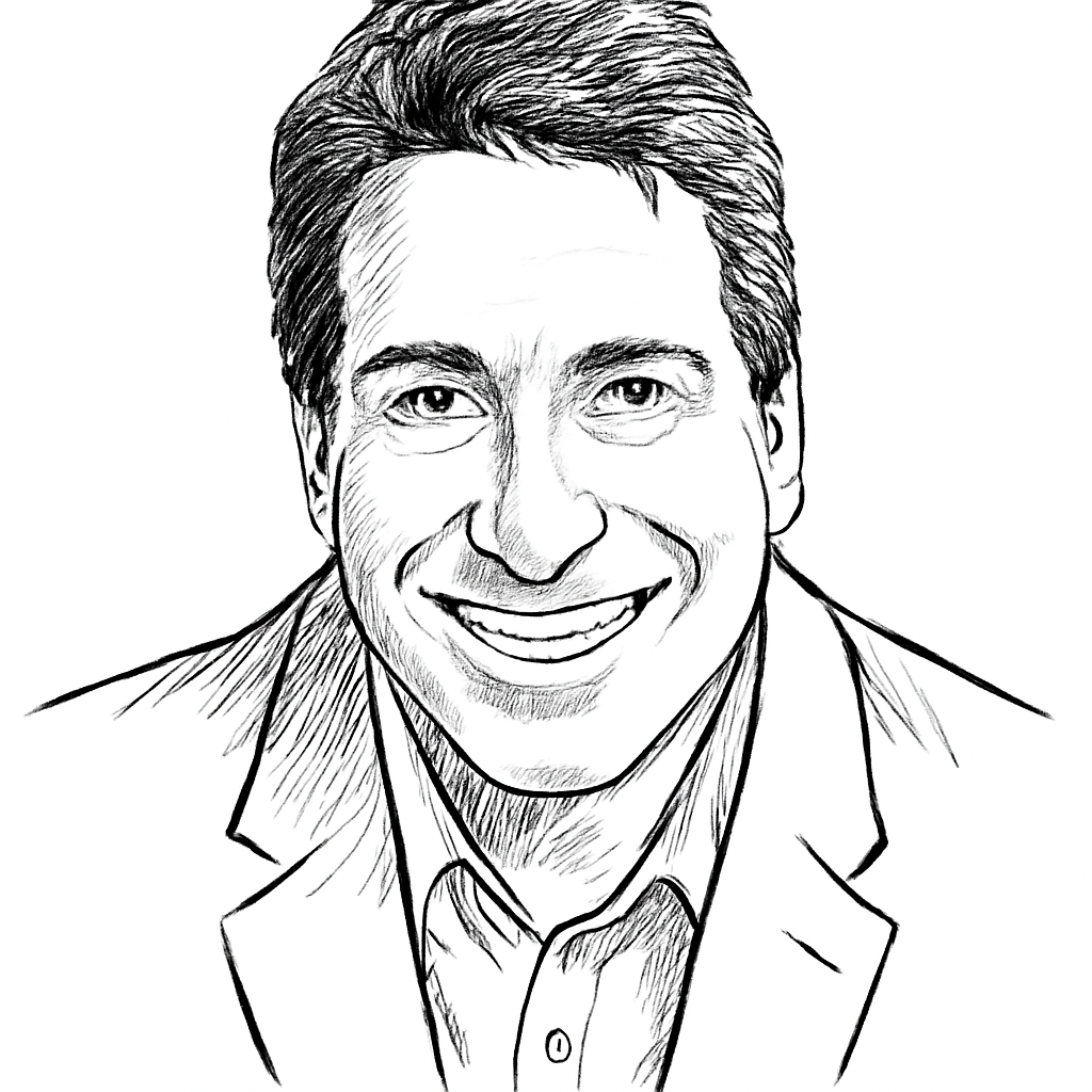 Drawn portrait of Ira Ehrenpreis
