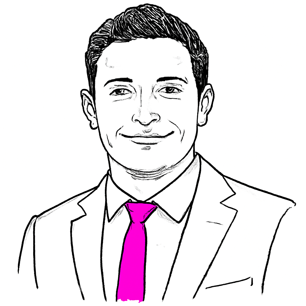 Drawn portrait of Daniel Winston
