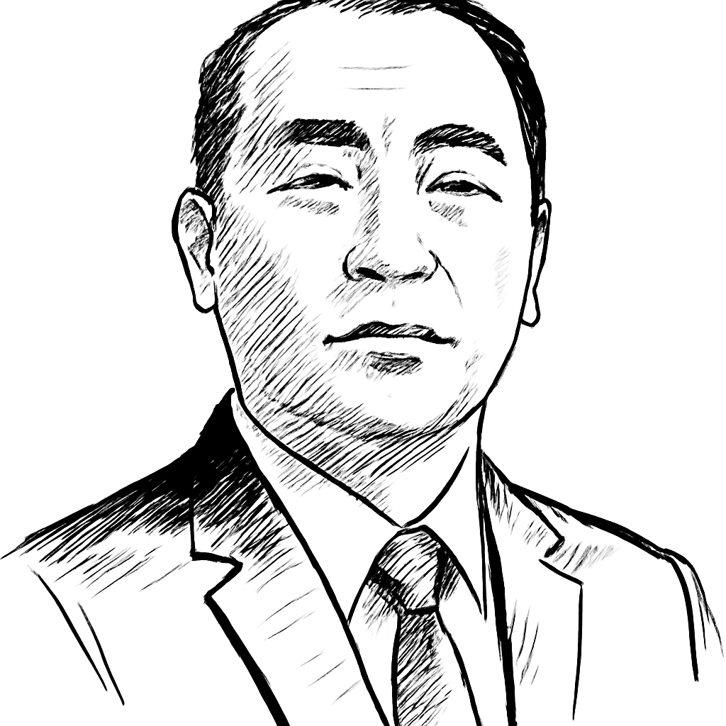 Drawn portrait of T.S. Chang