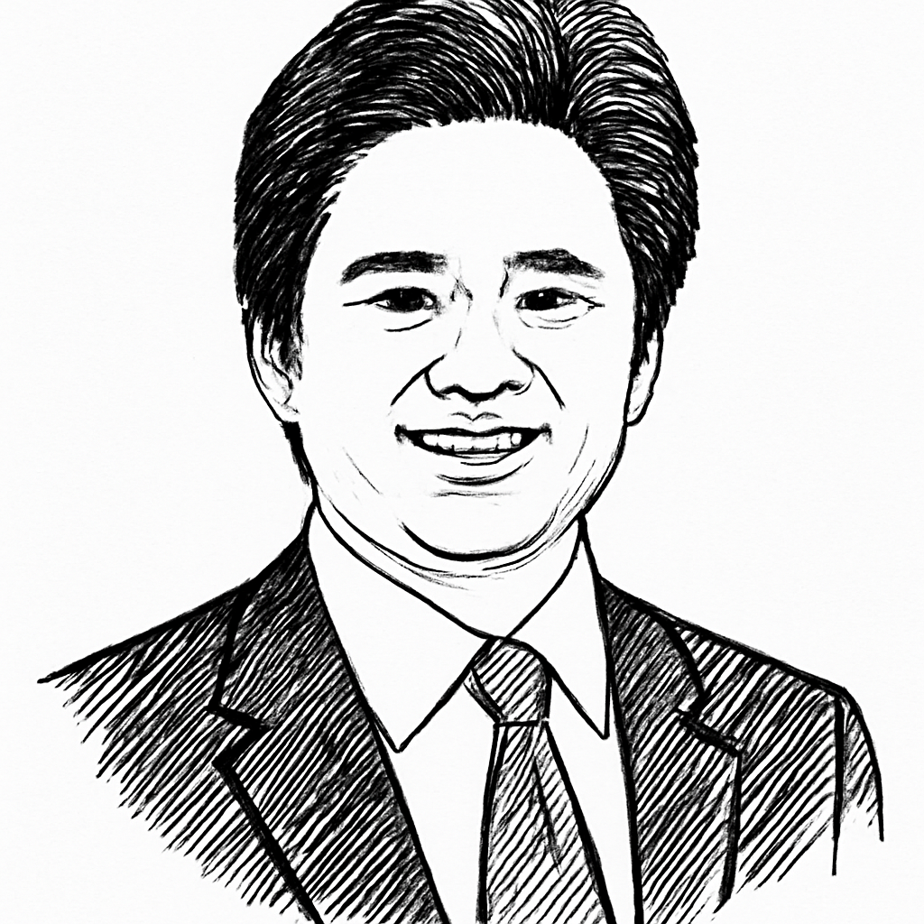 Drawn portrait of Makoto Onodera