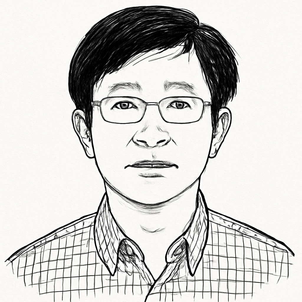 Drawn portrait of Haifeng Wang