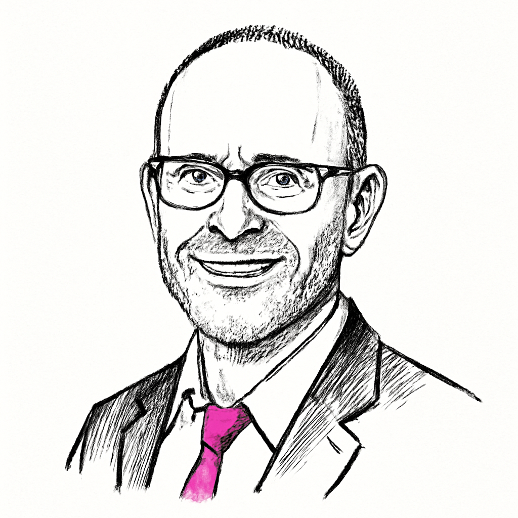 Drawn portrait of Jeff True