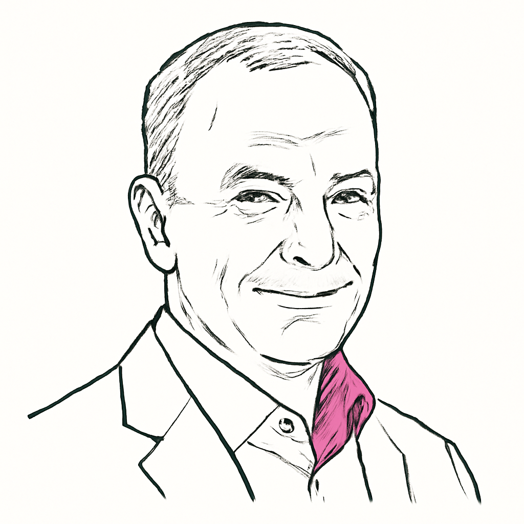 Drawn portrait of Brian Robins