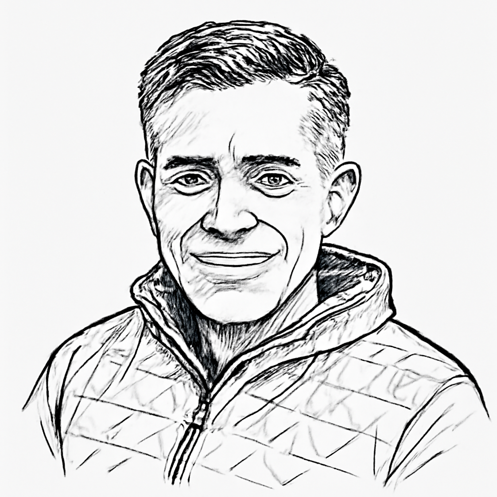 Drawn portrait of Sanjay Uppal