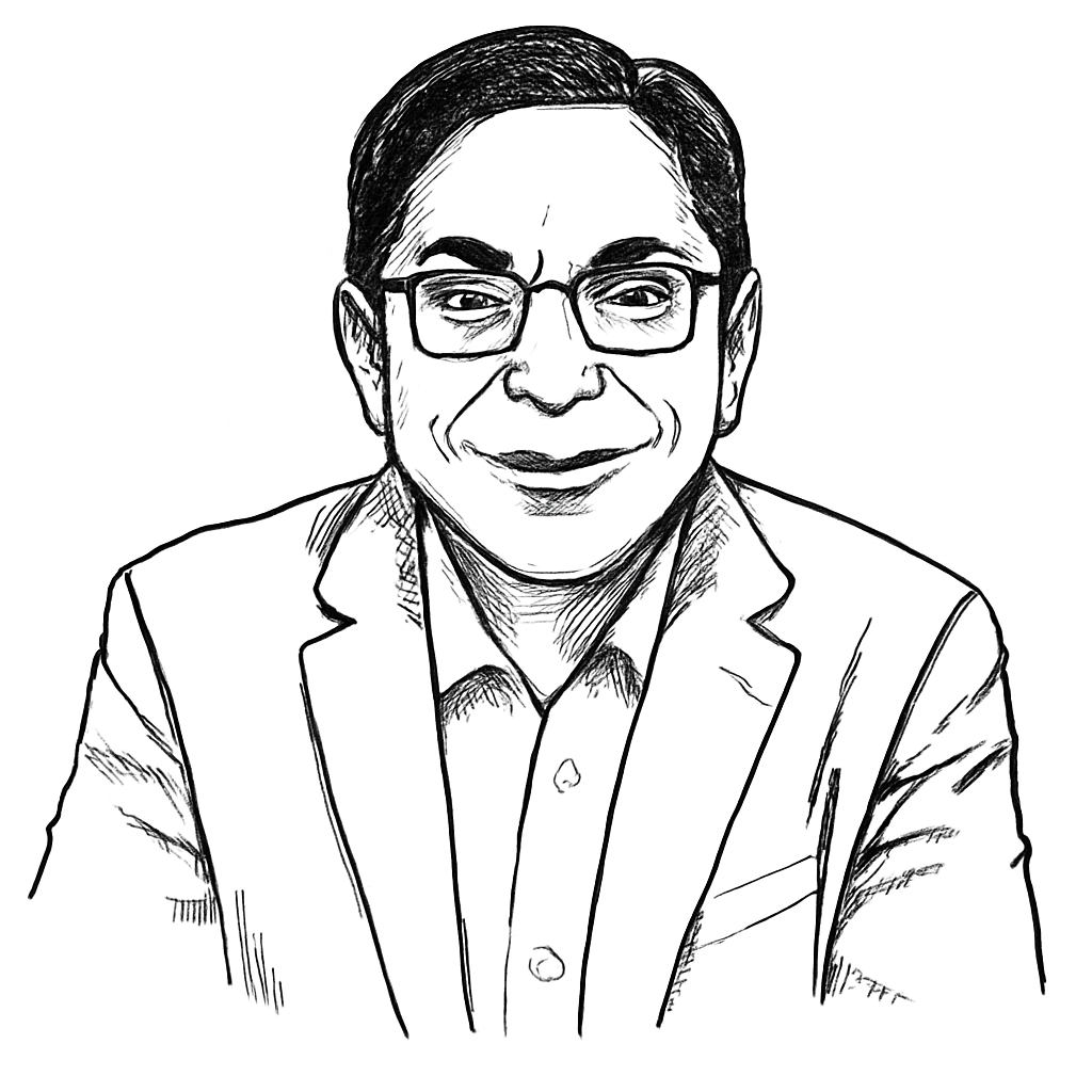 Drawn portrait of Krish Prasad
