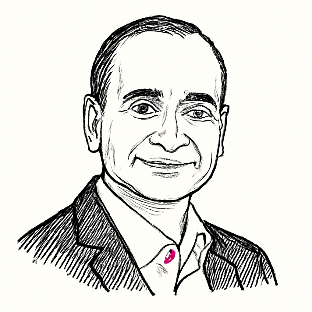 Drawn portrait of Nitin Agrawal