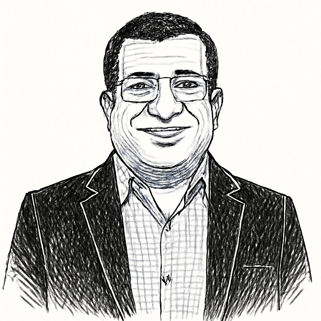 Drawn portrait of Sachin Jain