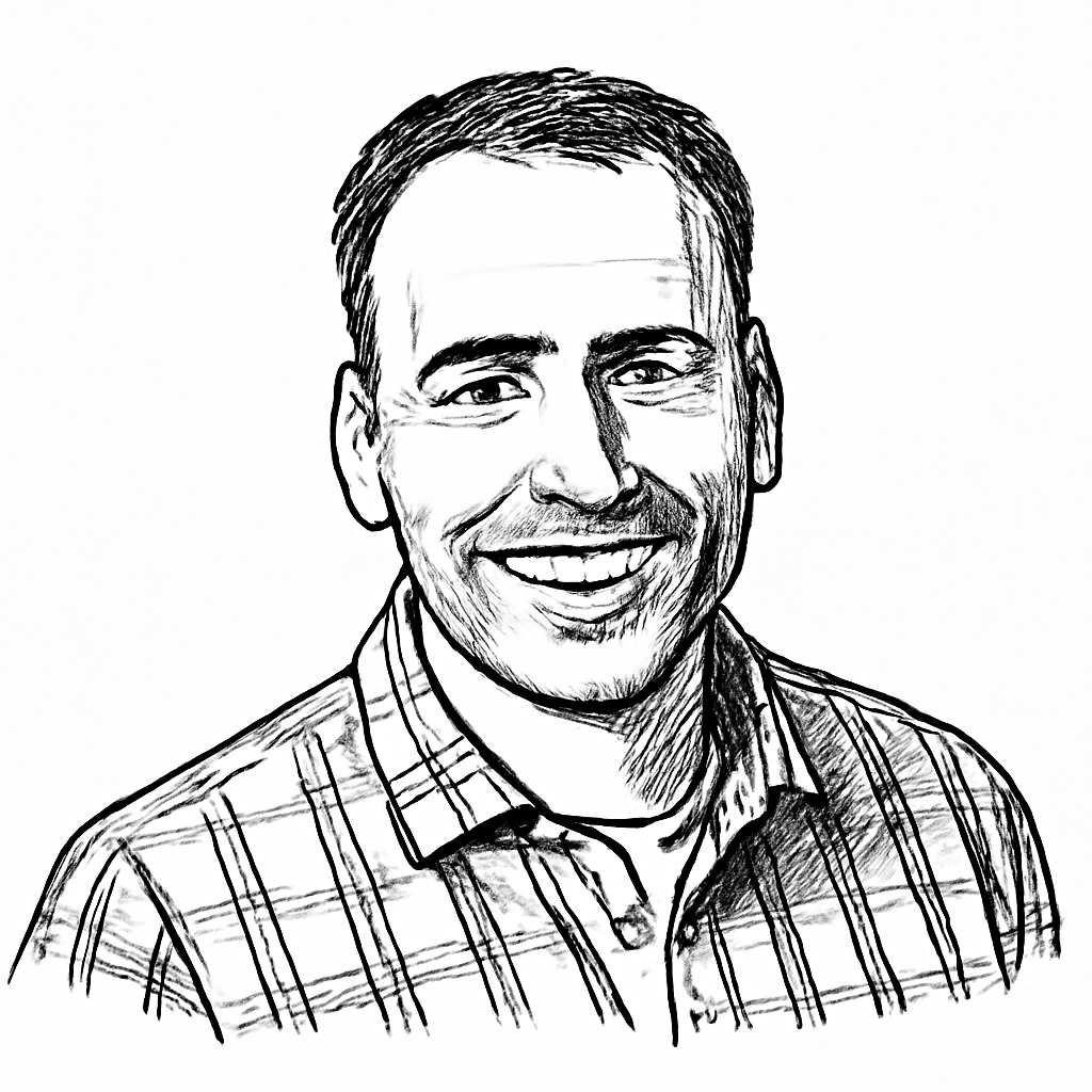 Drawn portrait of Corey Sanders
