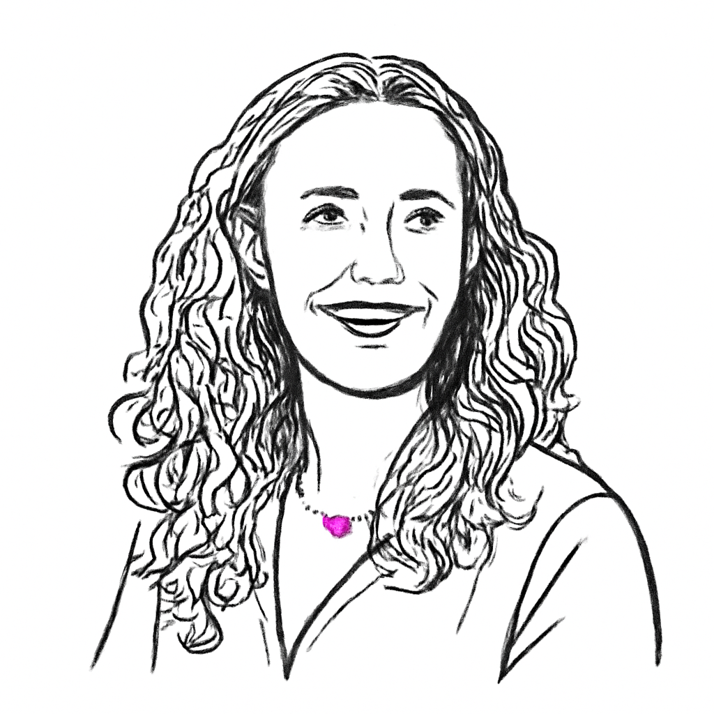 Drawn portrait of Alison Hyland