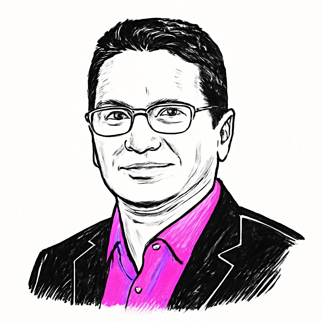 Drawn portrait of Govind Balakrishnan