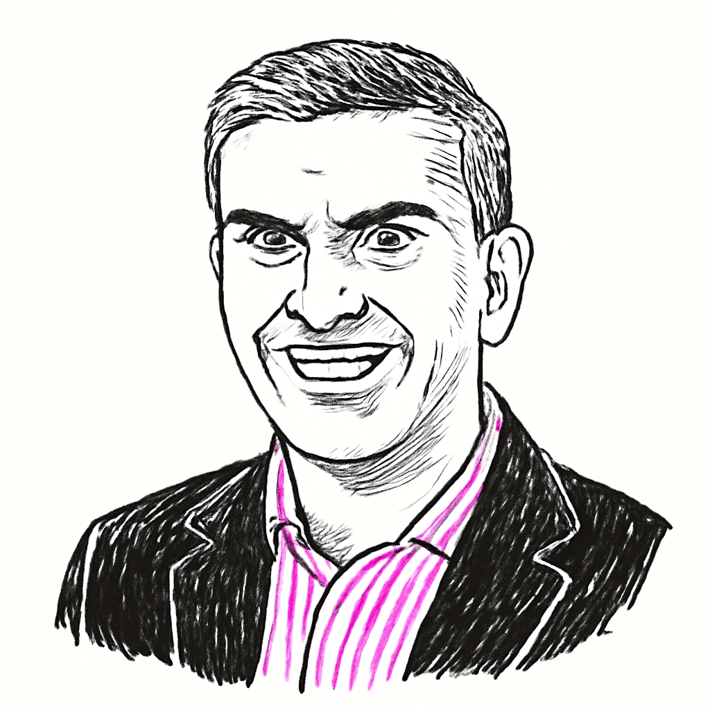 Drawn portrait of Anil Chakravarthy