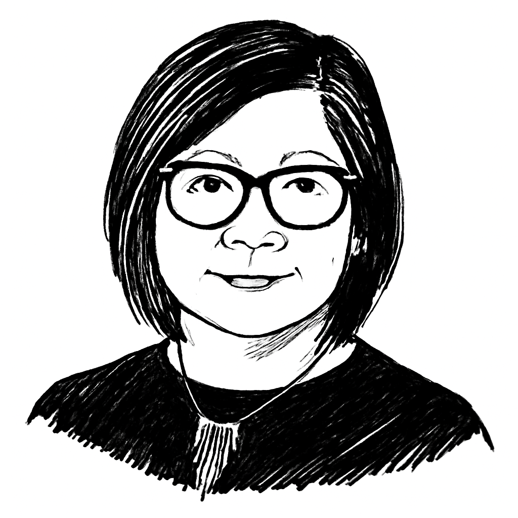 Drawn portrait of Gloria Chen