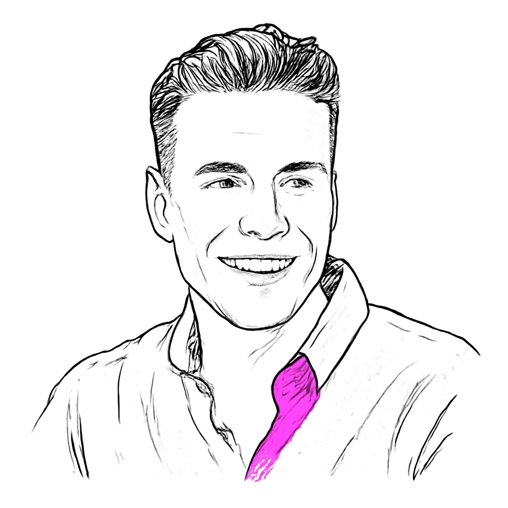 Drawn portrait of Paul Fipps