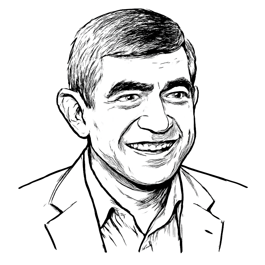 Drawn portrait of Amit Zavery