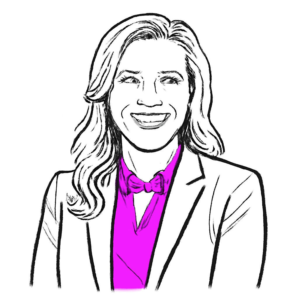 Drawn portrait of Jacqui Canney