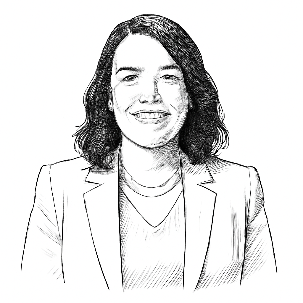Drawn portrait of Melissa Ries