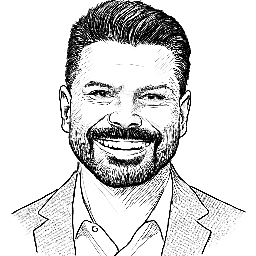 Drawn portrait of Amit Vyas