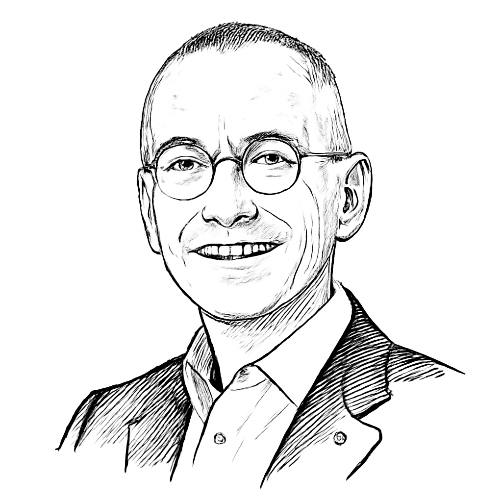 Drawn portrait of Roger Dassen