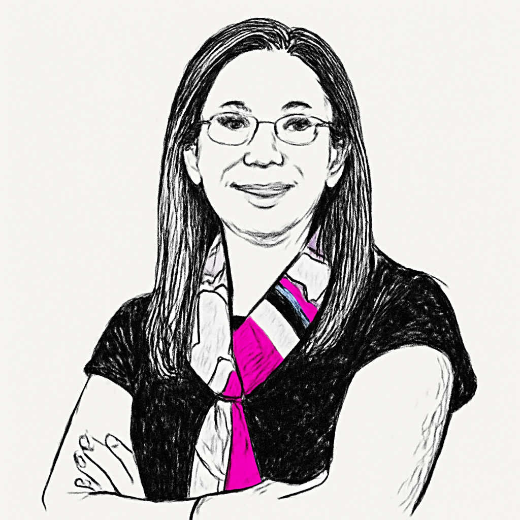 Drawn portrait of Cristina Monteiro