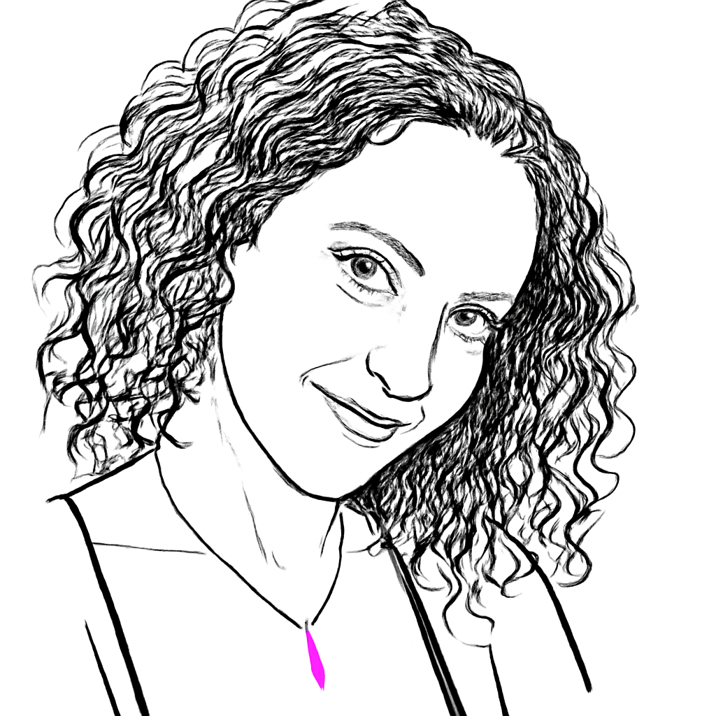 Drawn portrait of Viktoriya Meytus