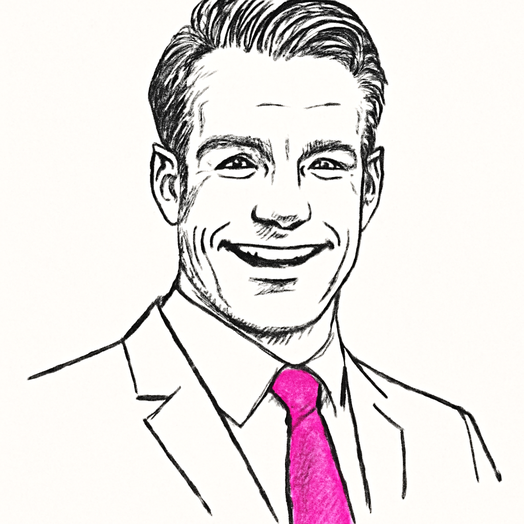 Drawn portrait of Matthew Langille