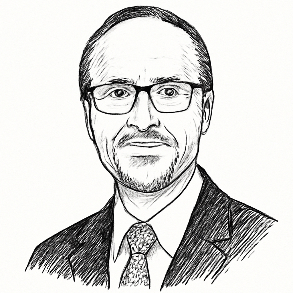Drawn portrait of Gary Defeo