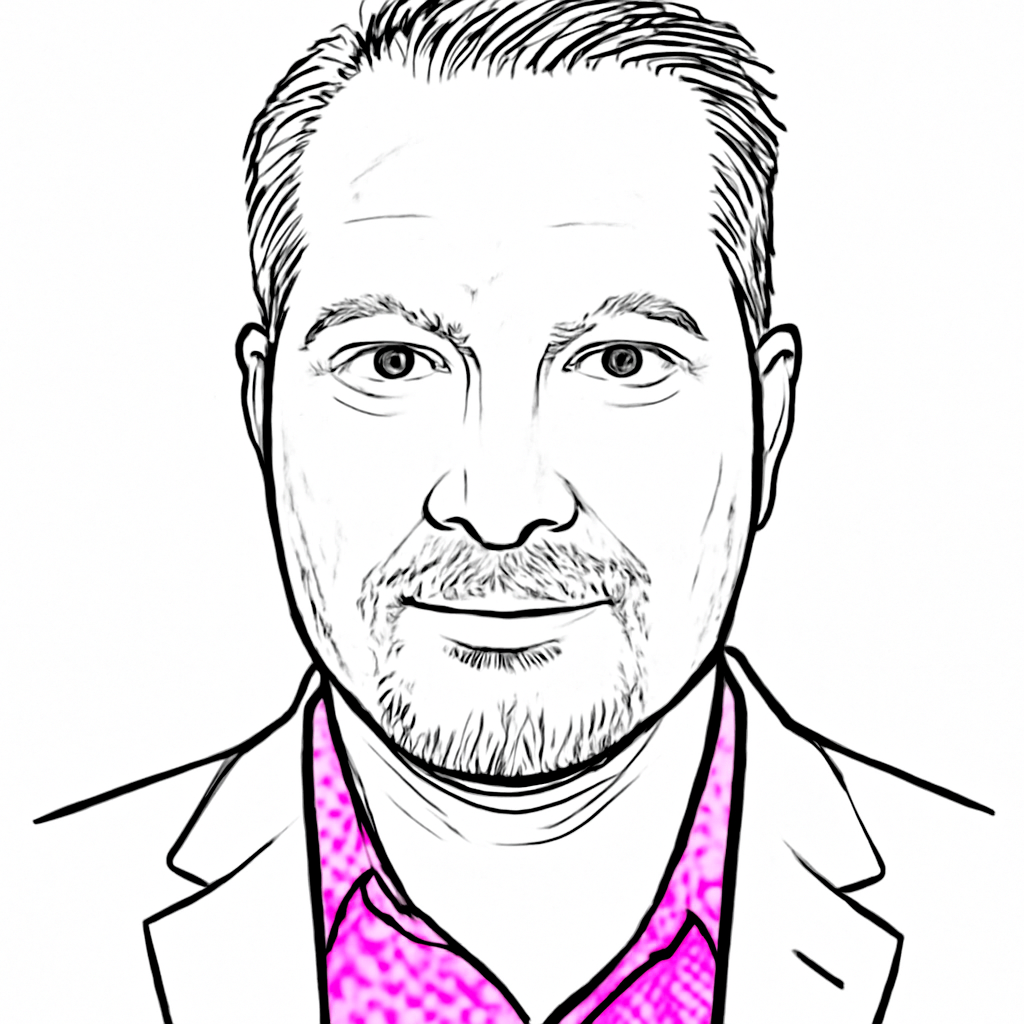 Drawn portrait of George Kurtz