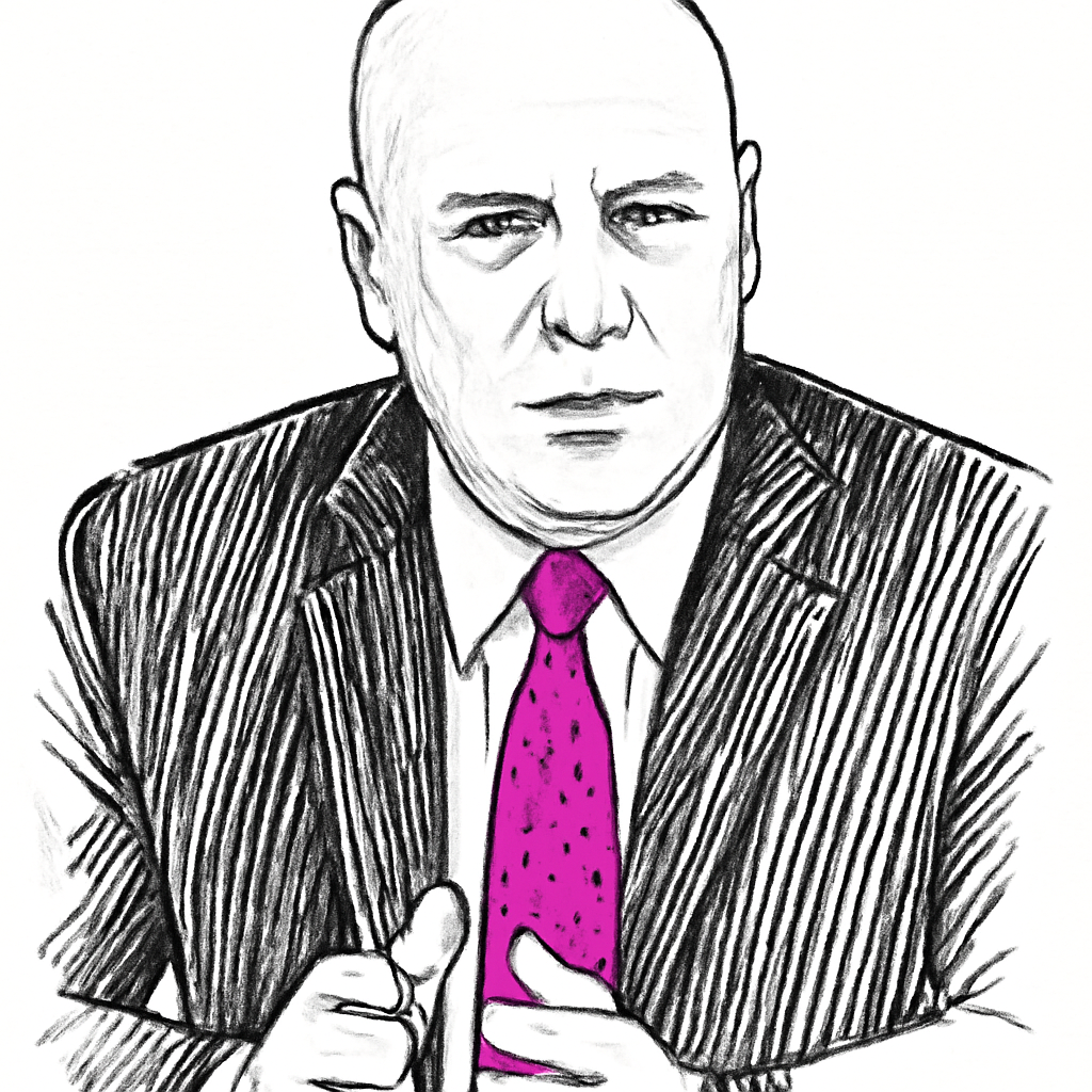 Drawn portrait of Shawn Henry