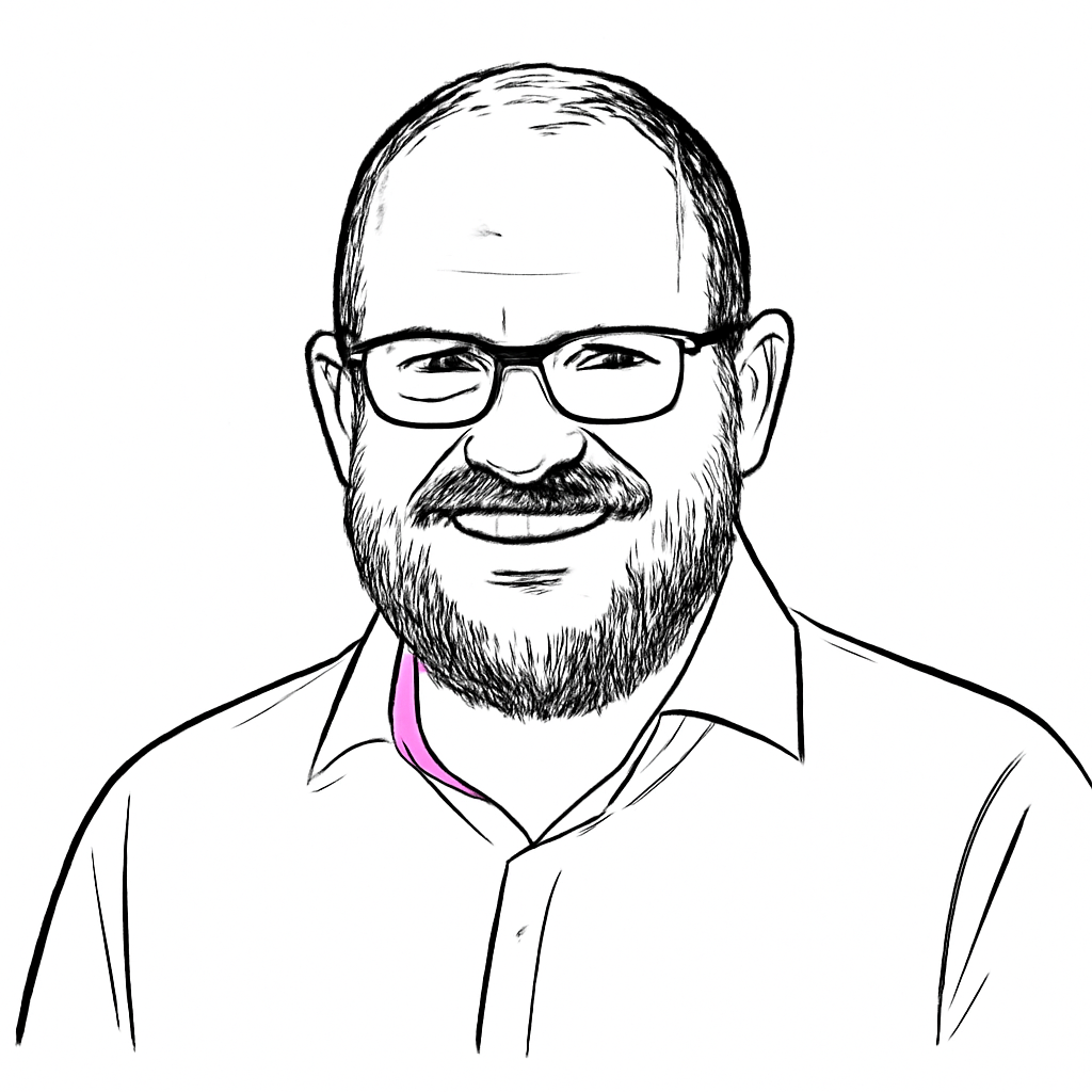 Drawn portrait of Cristiano R. Amon