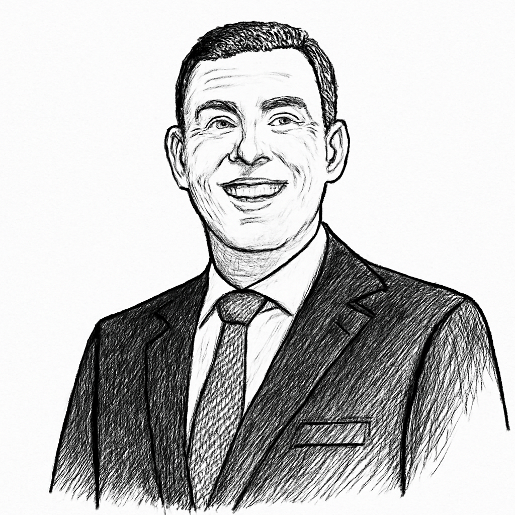 Drawn portrait of Colin Ryan