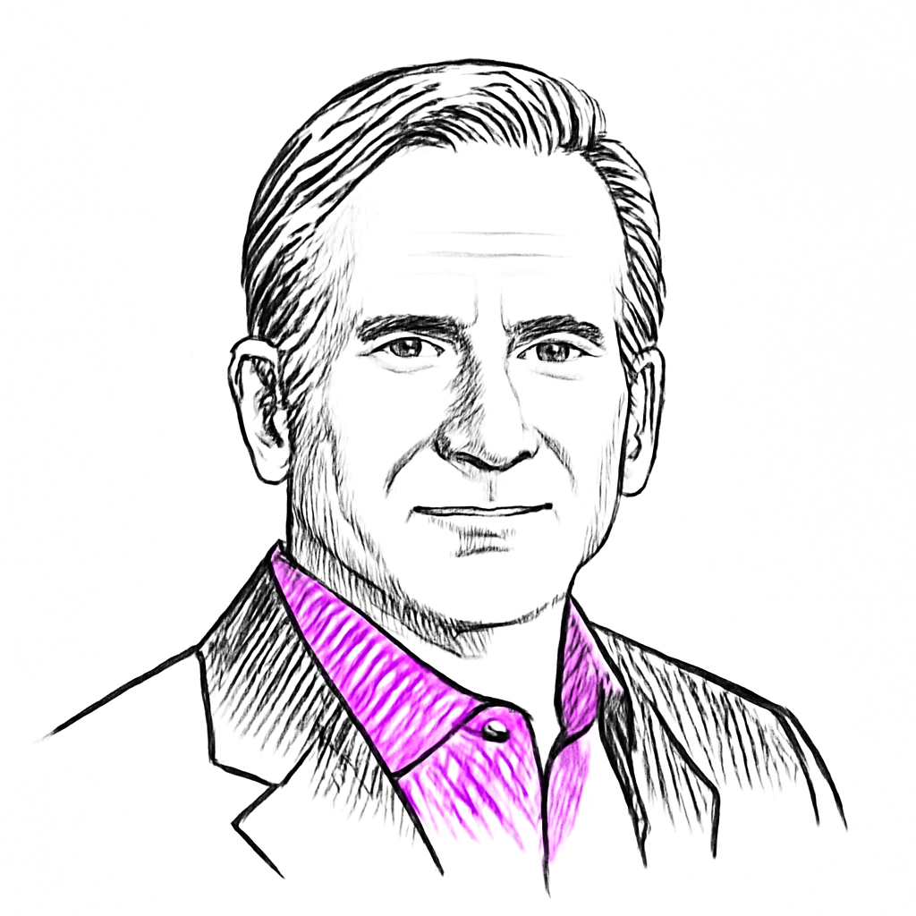 Drawn portrait of Alexander H. Rogers