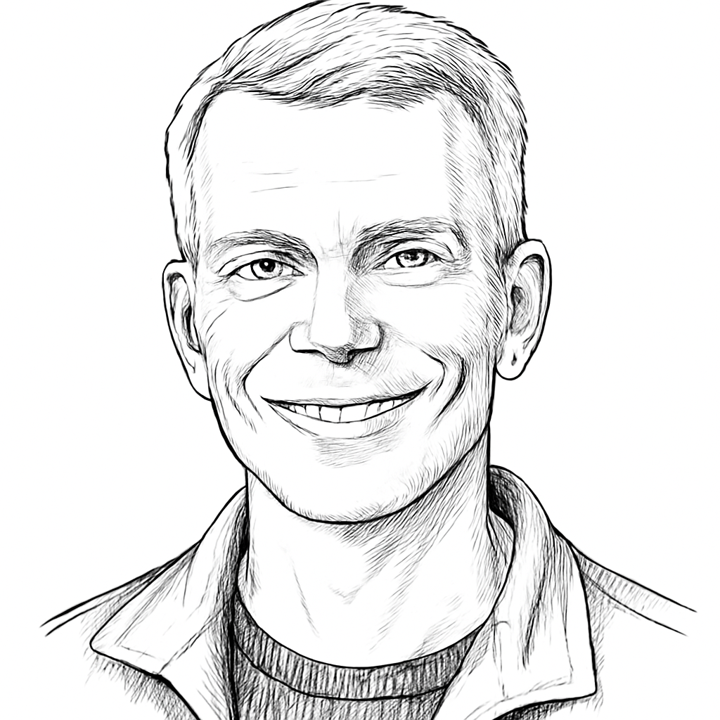 Drawn portrait of Lee Klarich