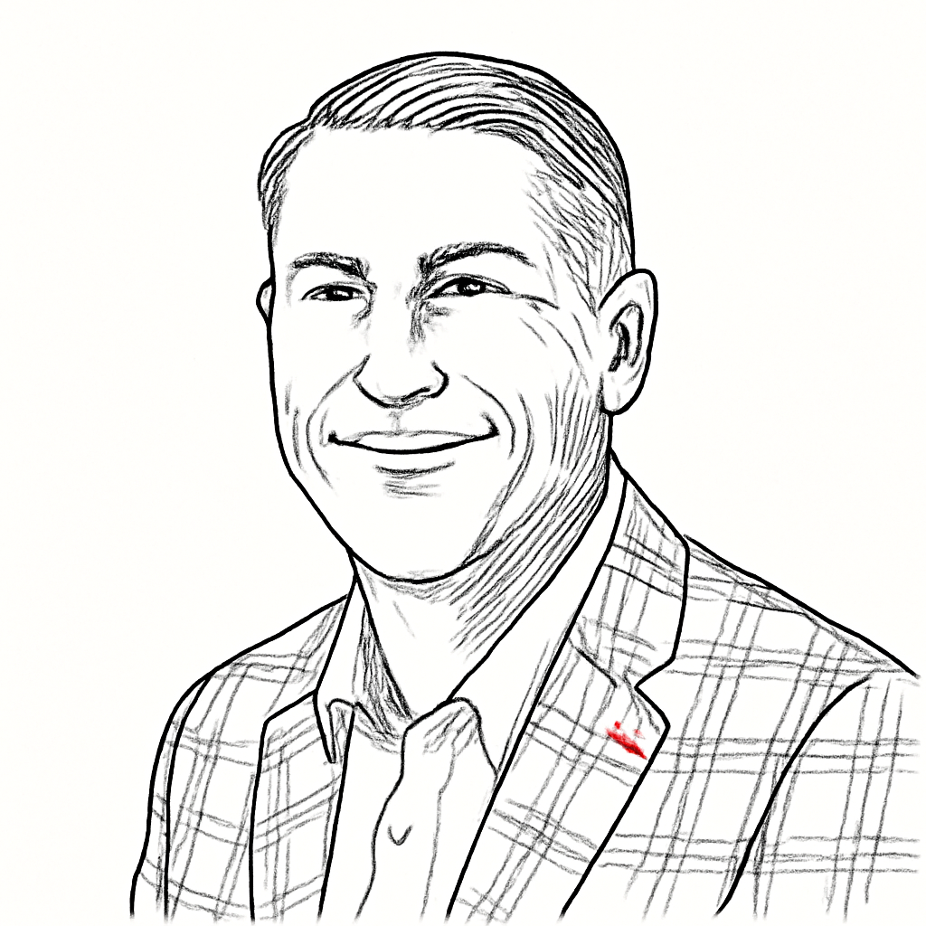 Drawn portrait of BJ Jenkins