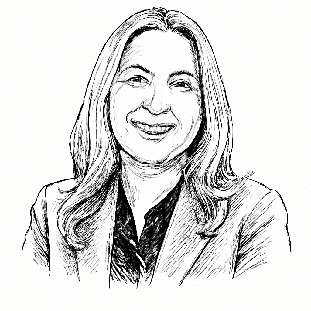 Drawn portrait of Aimee Hoyt