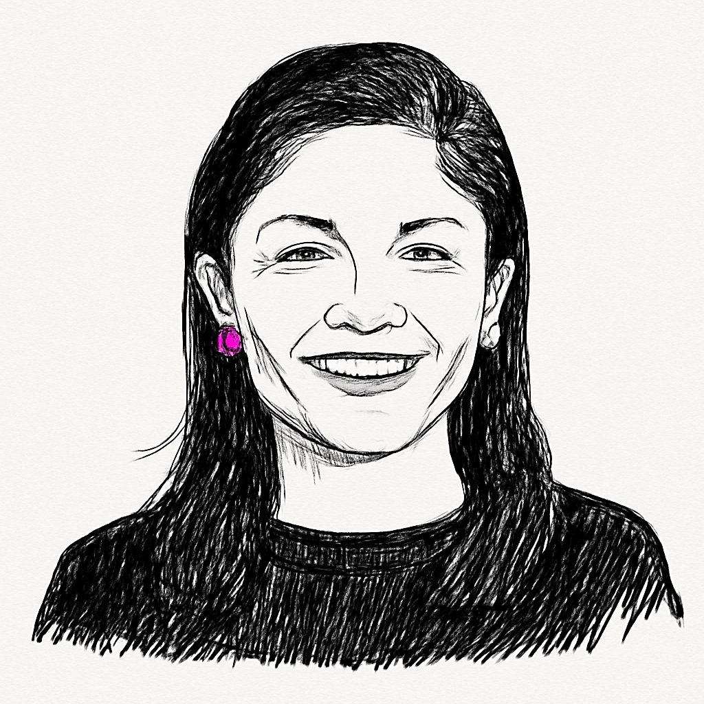 Drawn portrait of Aparna Bawa