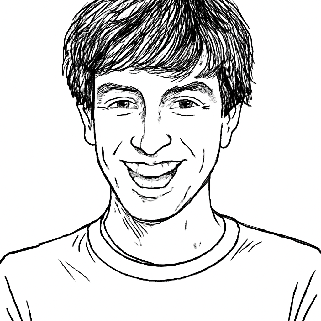 Drawn portrait of Adam D'Angelo