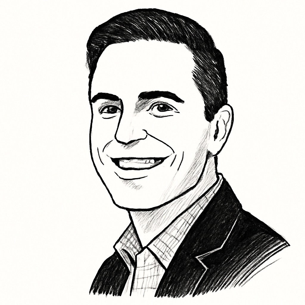 Drawn portrait of Michael Sellitto