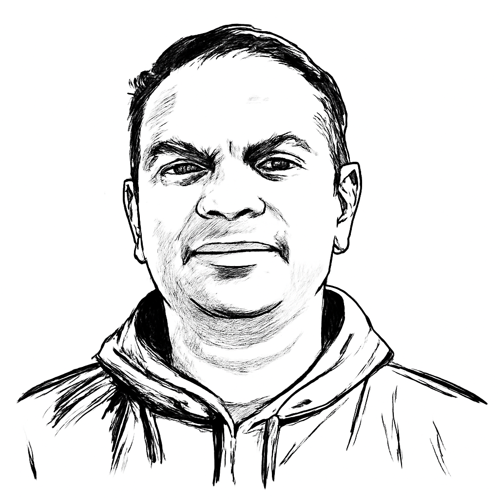 Drawn portrait of Rahul Patil