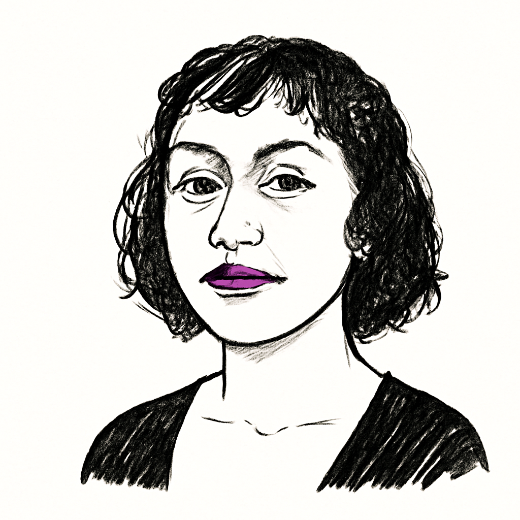 Drawn portrait of Irene Solaiman