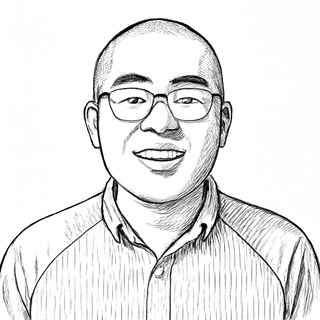 Drawn portrait of Ce Zhang