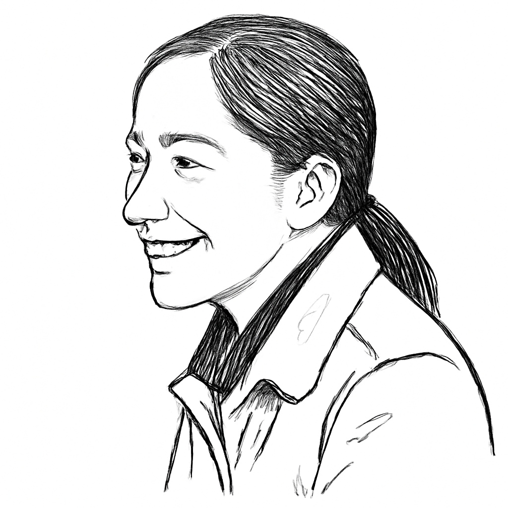 Drawn portrait of Vanessa Hsu