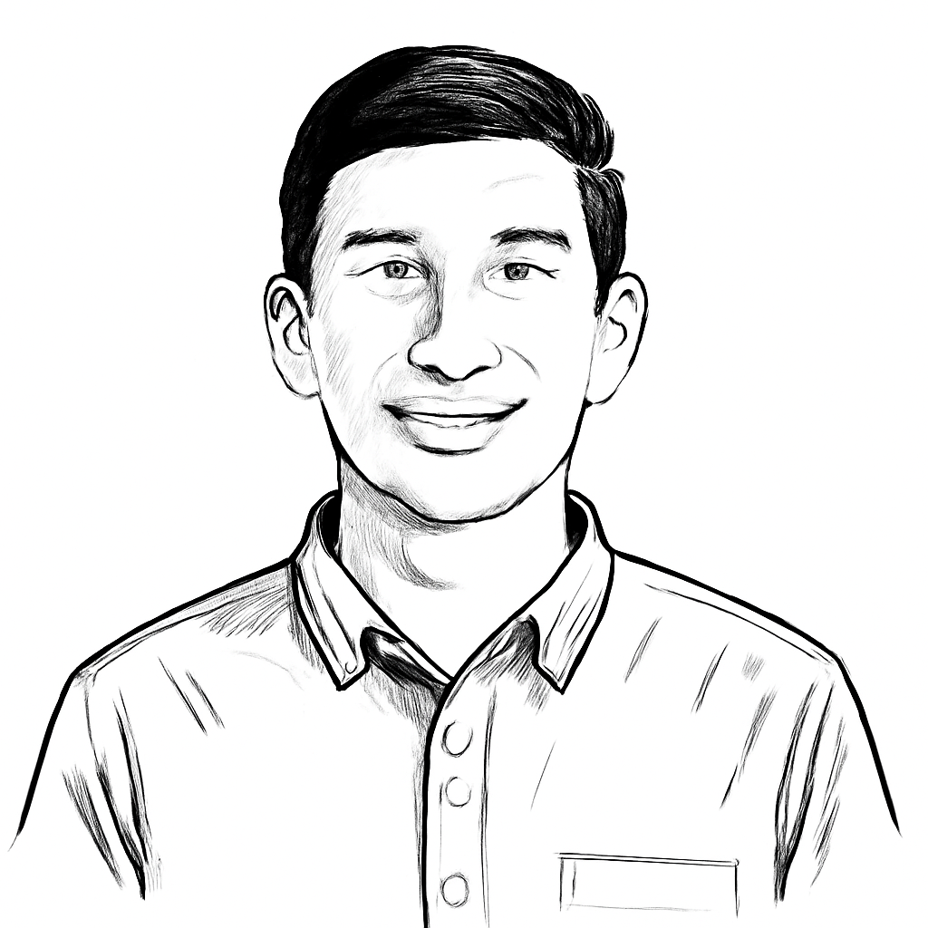 Drawn portrait of Cyrus L.