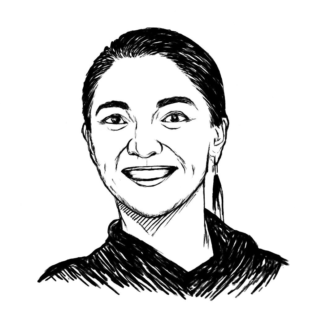 Drawn portrait of Caroline Danziger Feldman