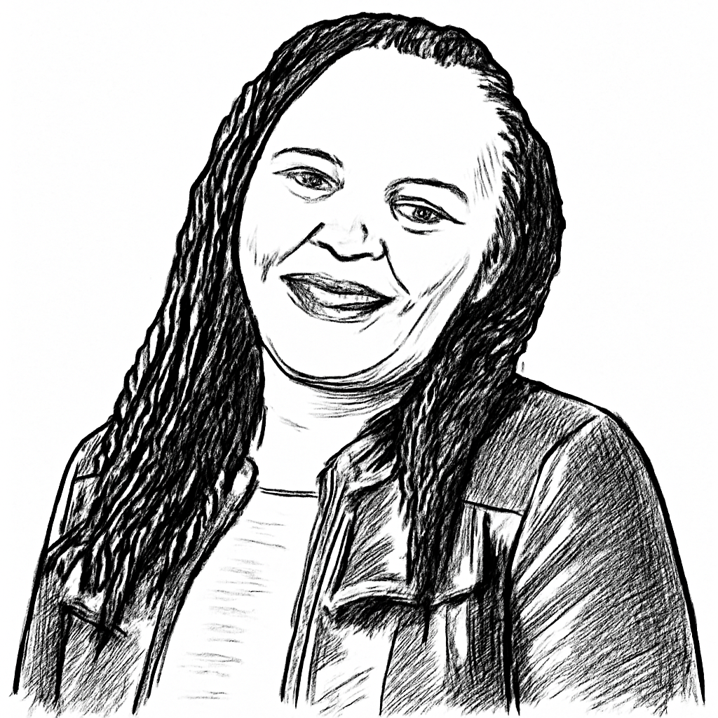 Drawn portrait of Demetris Cheatham