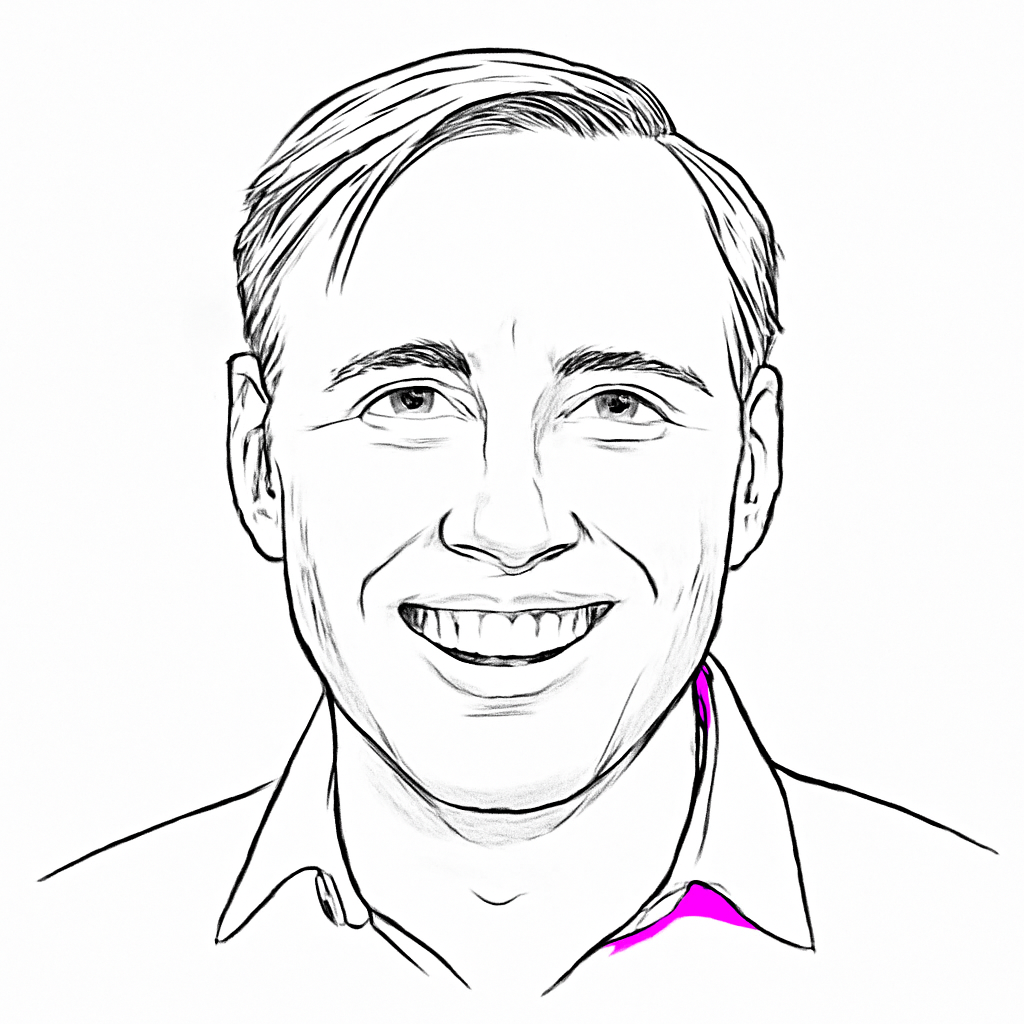 Drawn portrait of Steve Jurvetson