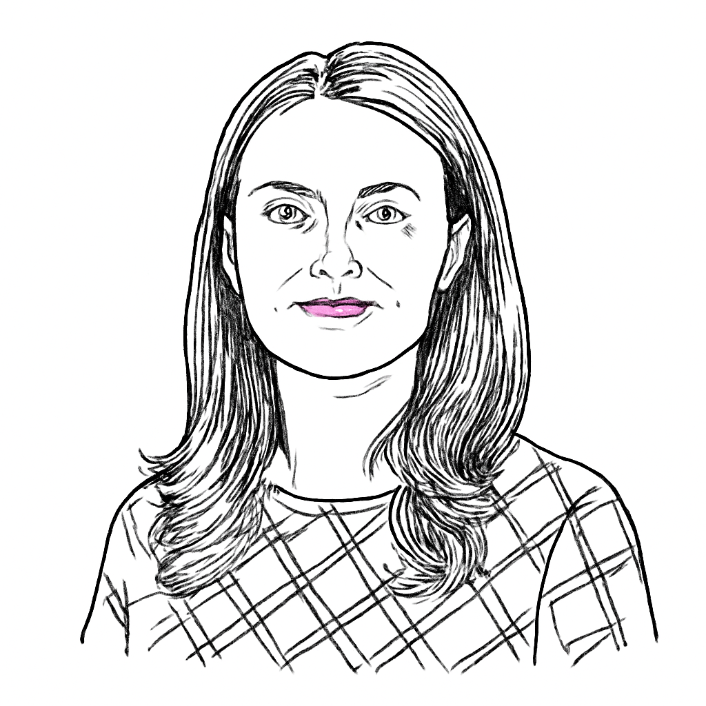 Drawn portrait of Michelle Zatlyn