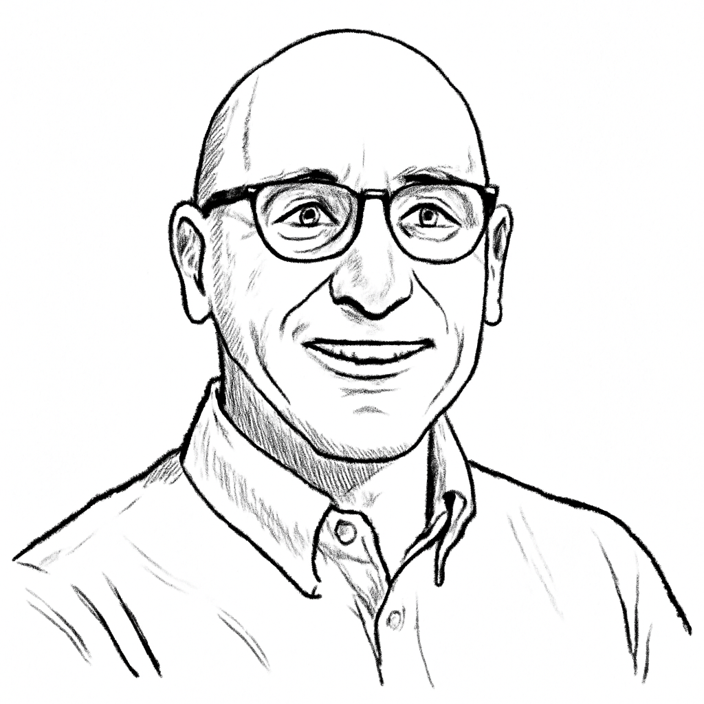 Drawn portrait of Thomas Seifert